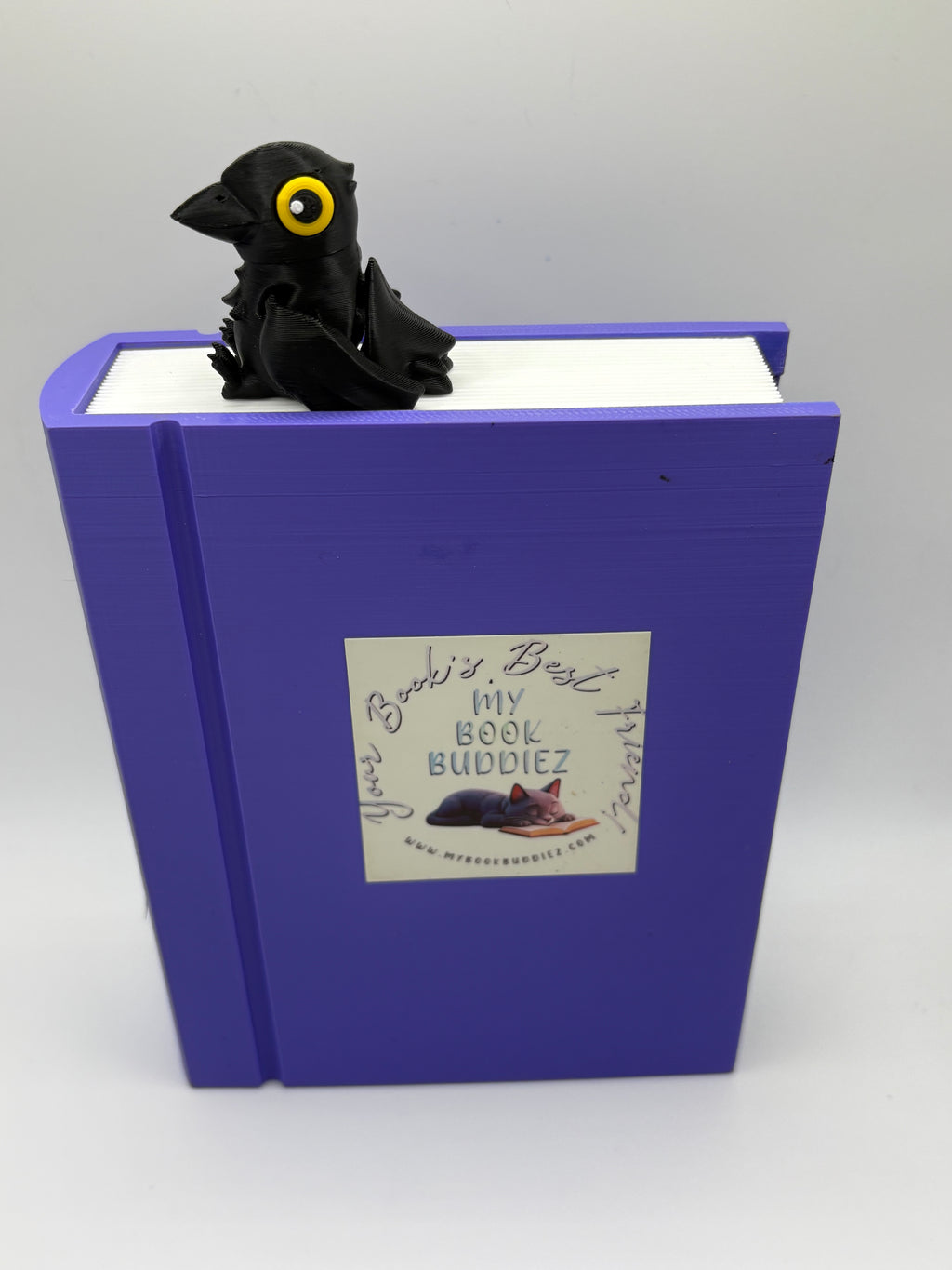 Clyde the Black Crow Articulated Bookmark Topper