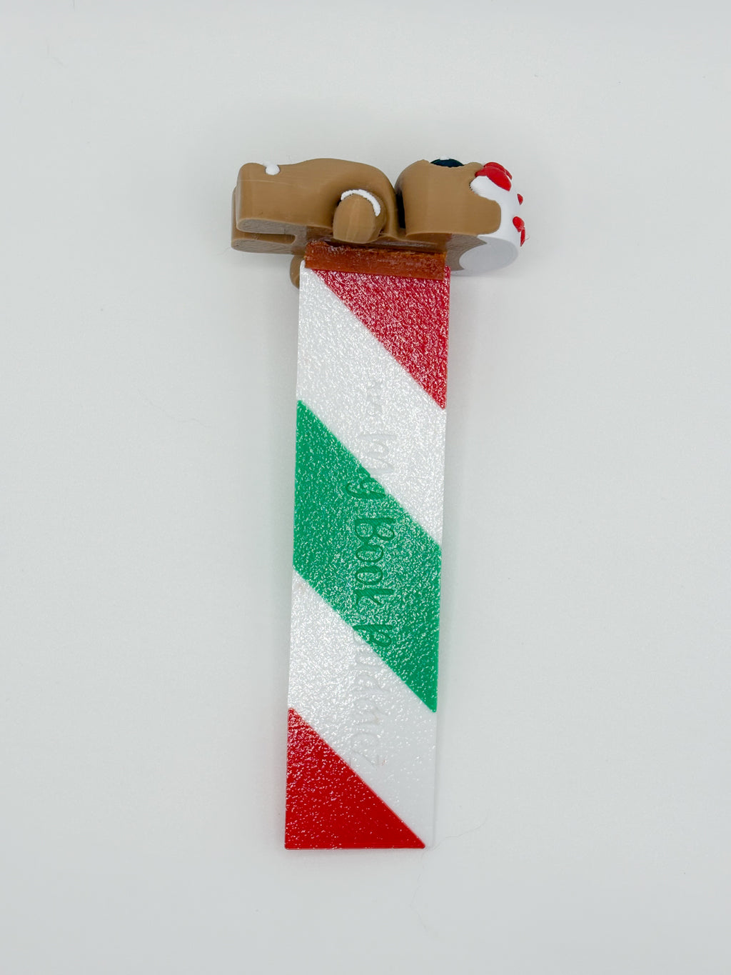 Ginger the Gingerbread Woman Completed Articulated Bookmark