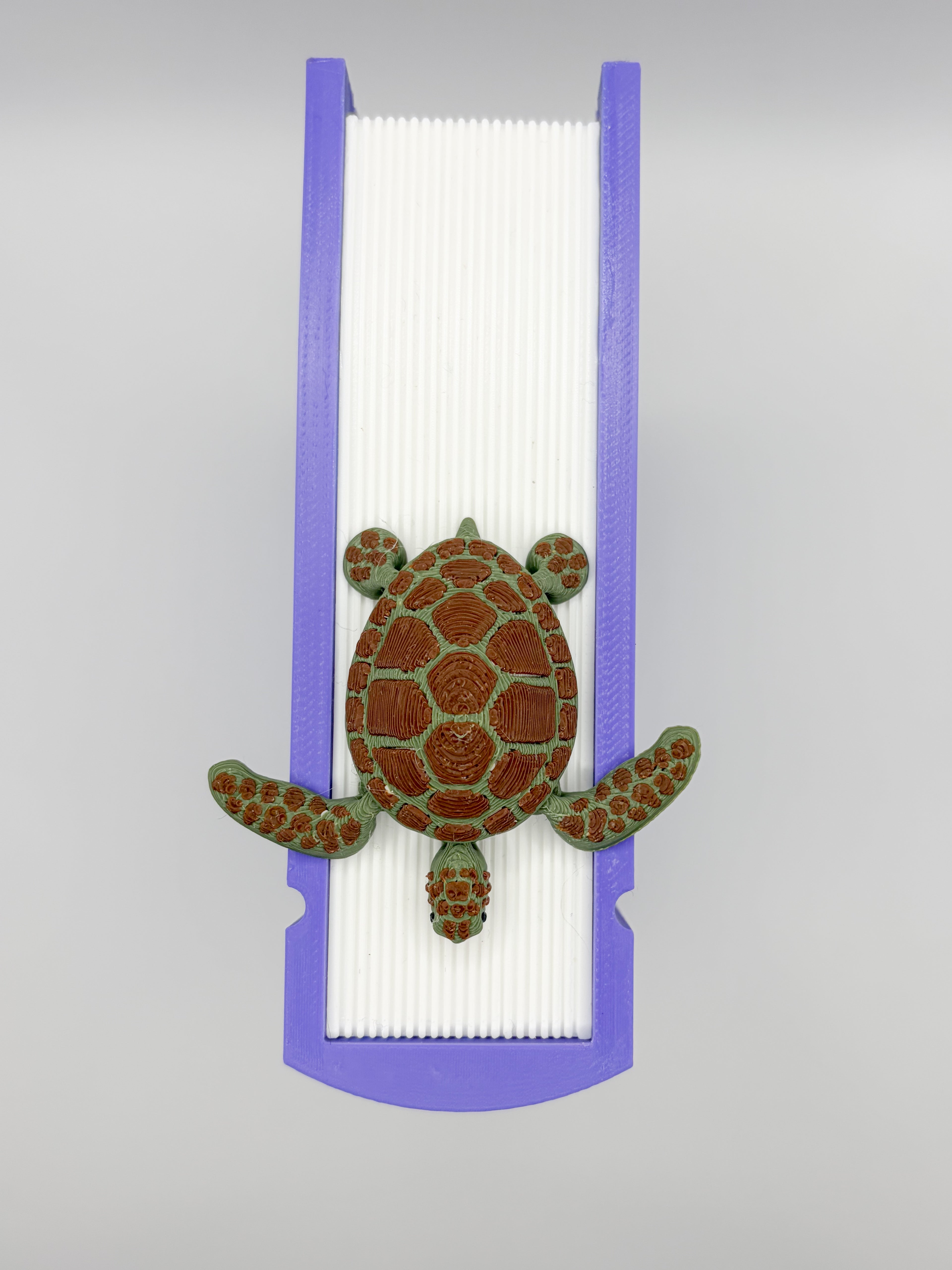 Tim the Turtle bookmark topper top view