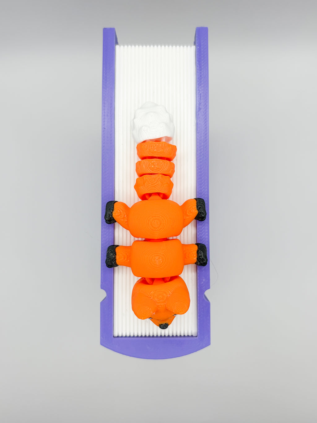 Orange fox articulated bookmark topper for book lovers