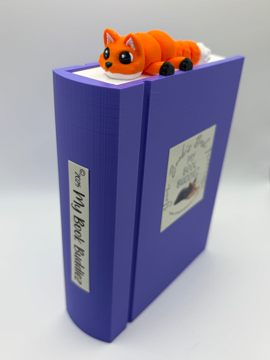 Freya the Fox articulated bookmark topper with movable arms, legs, and tail