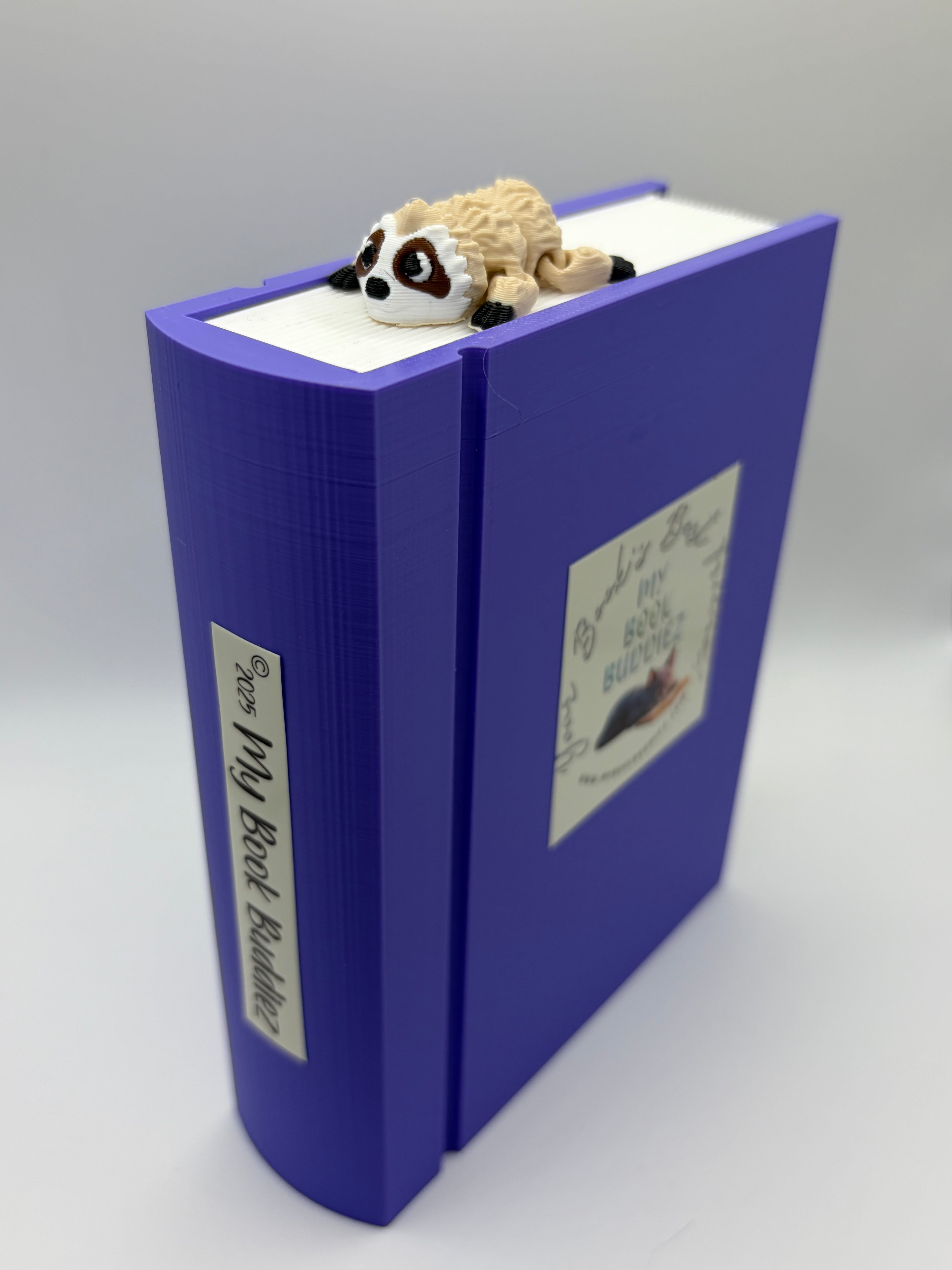Laid-back sloth articulated bookmark topper for book lovers