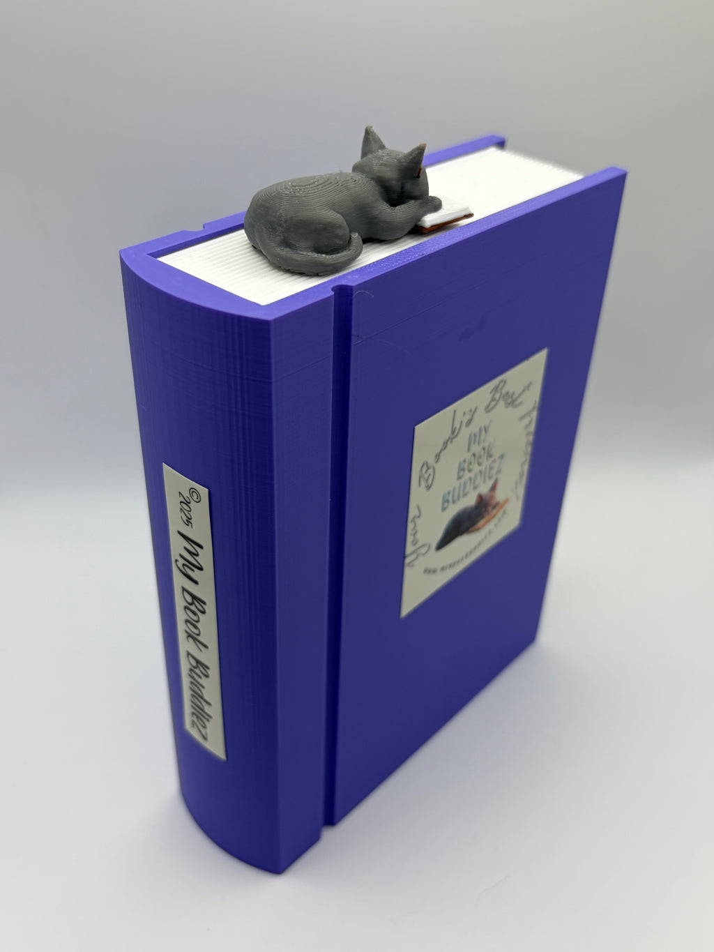 Oliver the Cat bookmark buddy - original My Book Buddiez character - back view