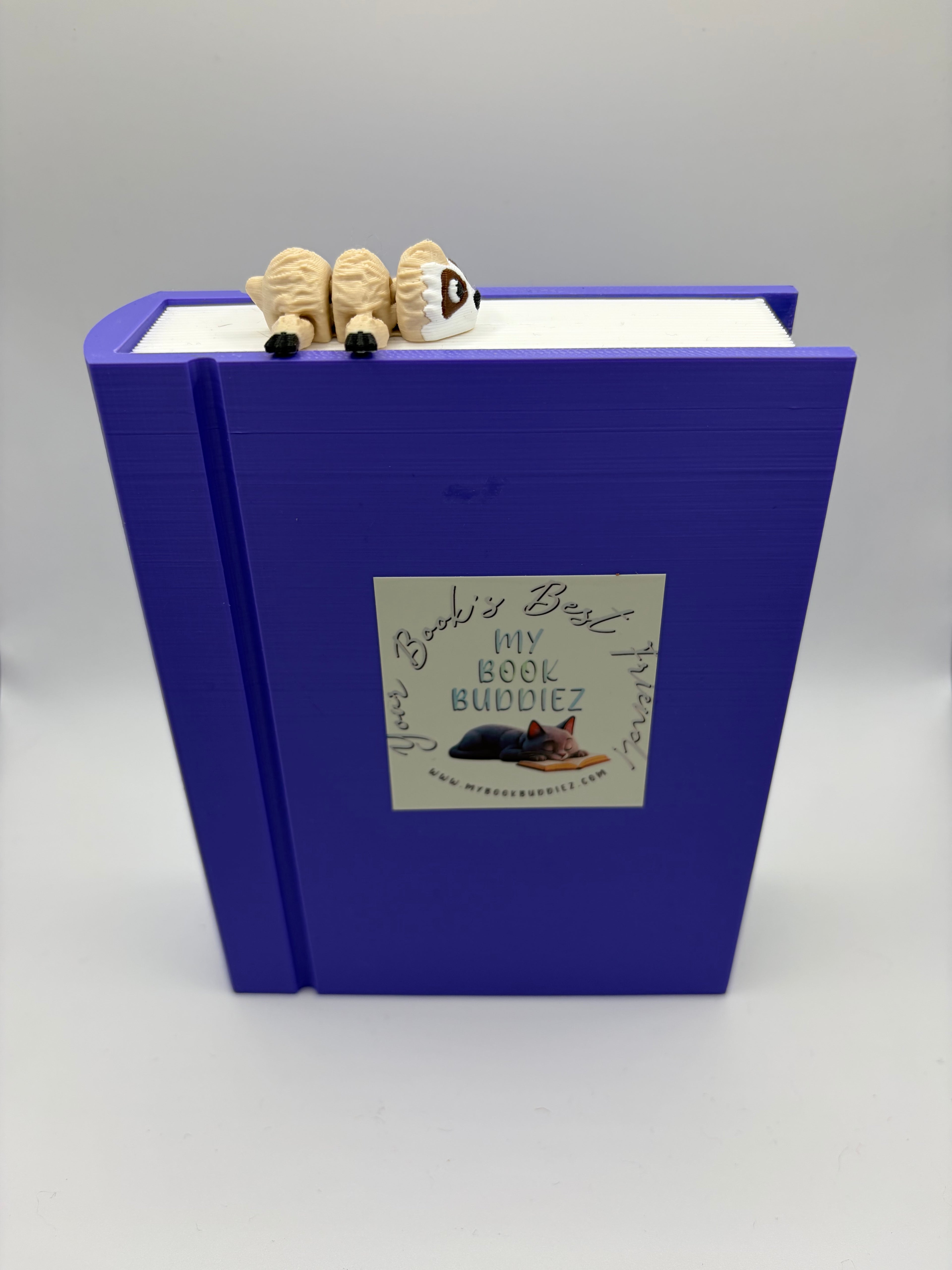 Sid the Sloth bookmark topper - side view